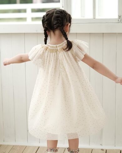 Baby Girl Smocked DressToddlers Cotton Casual Outfit Sleeveless Dresses，Sundress Princess Dress for Summer in Saudi Arabia