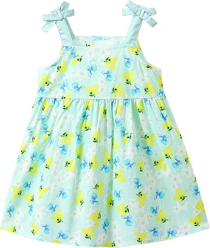Toddler Girl Summer Halter Dresses Little Girl Vintage Cute Floral Strap Dress Casual Vacation Beach Sundress 1-8T in Kuwait