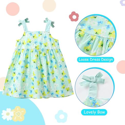 Toddler Girl Summer Halter Dresses Little Girl Vintage Cute Floral Strap Dress Casual Vacation Beach Sundress 1-8T in Kuwait