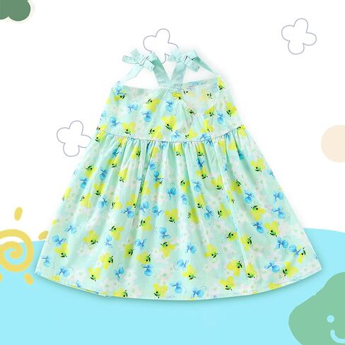 Toddler Girl Summer Halter Dresses Little Girl Vintage Cute Floral Strap Dress Casual Vacation Beach Sundress 1-8T in Kuwait