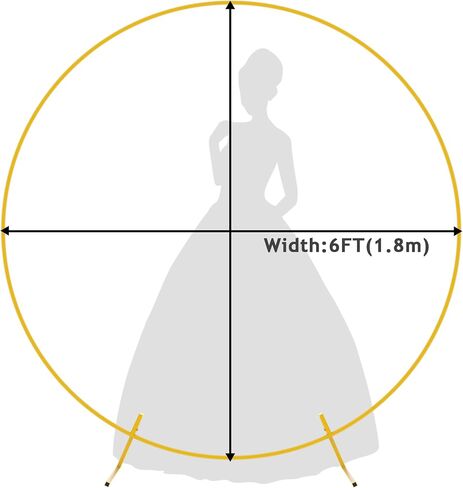 Wokceer Wedding Arch Round Backdrop Stand 6FT Circle Balloon Arch Frame, Gold Circle Backdrop Stand Metal for Wedding Birthday Party Bridal Shower Anniversary Ceremony Decoration in Saudi Arabia