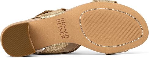 Donald Pliner Women's Neve Soft Metallic Brush Off Heeled Sandal in Saudi Arabia