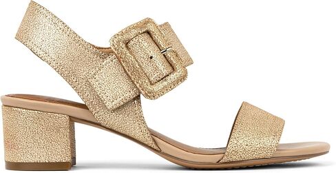 Donald Pliner Women's Neve Soft Metallic Brush Off Heeled Sandal in Saudi Arabia