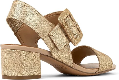 Donald Pliner Women's Neve Soft Metallic Brush Off Heeled Sandal in Saudi Arabia