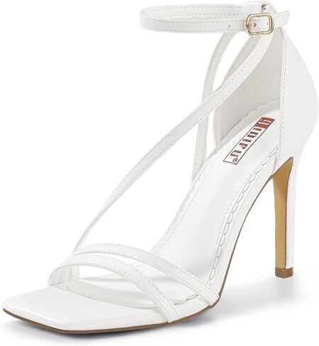 IDIFU IN4 Strappy Heels for Women Sexy High Stiletto Square Open Toe Heels Dress Shoes for Women Dressy Wedding Prom Bridal Bridesmaid Shoes Ankle Strap Heeled Sandals Comfortable Cute Trendy Heels in Saudi Arabia