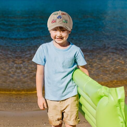 Excavator Embroidered Toddler Baseball Hat, Boys Girls Car Trucker Hat Adjustable Sun Hat Big Brother Gift for Kids 3-8 Y in Saudi Arabia