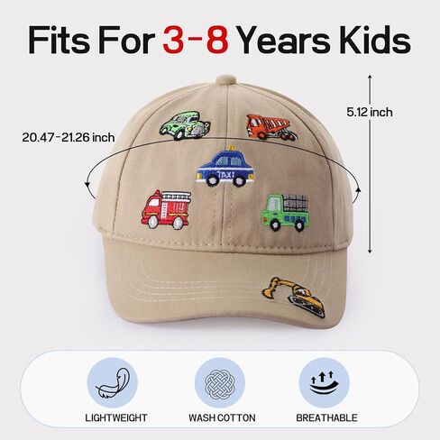 Excavator Embroidered Toddler Baseball Hat, Boys Girls Car Trucker Hat Adjustable Sun Hat Big Brother Gift for Kids 3-8 Y in Saudi Arabia