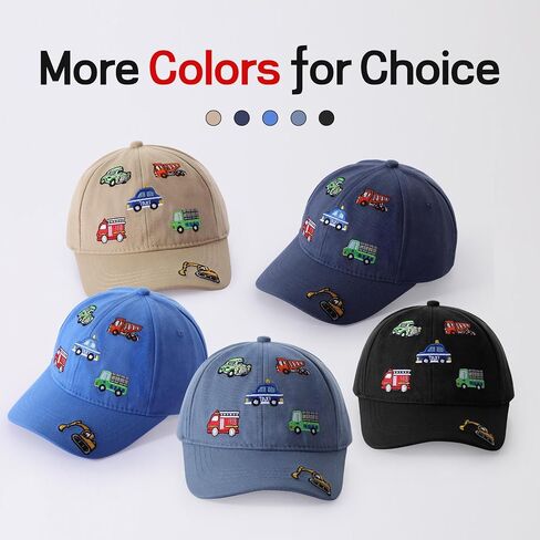 Excavator Embroidered Toddler Baseball Hat, Boys Girls Car Trucker Hat Adjustable Sun Hat Big Brother Gift for Kids 3-8 Y in Saudi Arabia