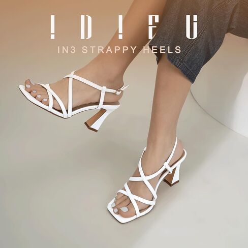 idifu in3 strappy quels for women low block low block square square open in in in heels heels slingback slingback kal strap argy wedder bride daily party sexy bress shole shole in Kuwait