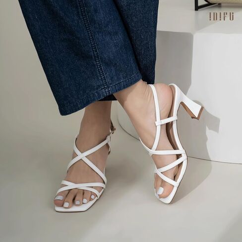 idifu in3 strappy quels for women low block low block square square open in in in heels heels slingback slingback kal strap argy wedder bride daily party sexy bress shole shole in Kuwait