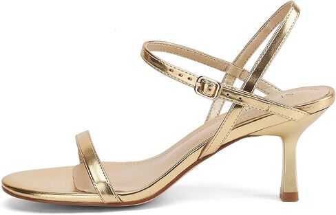 Women's Heels Round Open Toe Strappy Sandals Adjustable Ankle Strap Dress Shoes Kitten Heels for Party Wedding in Kuwait