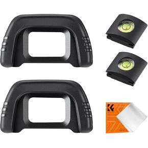 K&F Concept Eyepiece Cover & Hot Shoe Cover Kit, Viewfinder Protector Eyecup Eye Cup DK-21 for Nikon D7000 D750 D610 D600 D300 D200 D100 D90 D80 D70 D70s Camera Viewfinder