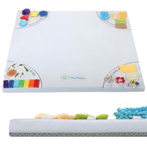 Baby Play Mat, Unique Crawling Mats with 4 Sensory Development Zones for Motor Skills, 50''x50'' Playpen Mats with Non-Slip Cushioned That Fits Nicely Into Any Playroom, Green