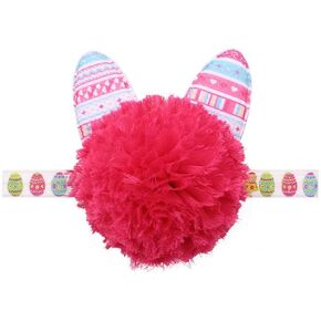 Baby Easter Bunny Headband with Flower Glitter Rabbit Ears for Easter Gift JHE06