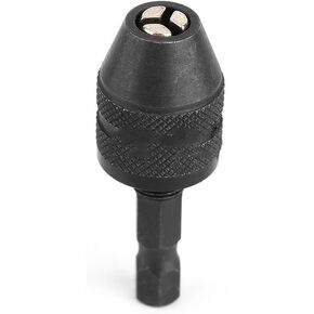 Yosoo Black Keyless Drill Chuck 1/4 Inch Hex Shank Adapter Converter 0.3mm-3mm