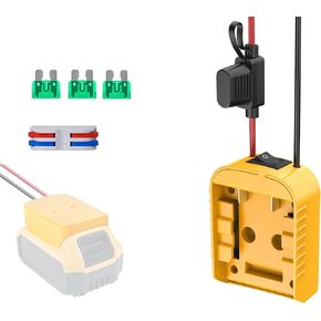 Battery Adapter for Dewalt 18V 20V Lithium Battery Converter with Built-in Switch for DIY RC Car Robotics RC Truck