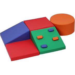 Soft Climbing Indoor Set, Foam Climbing Blocks for Toddlers and Preschoolers - Climbing, Crawling and Sliding Activity Play Set, 5PCS
