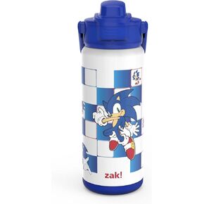 Zak Designs Beacon Insulated Bottle, Disney Minnie Mouse - 14 oz - Durable Stainless Steel - Double-Wall Vacuum Insulation, Silicone Spout & Push-Button, Leak-Proof Lid - Dishwasher Safe