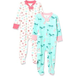 HonestBaby Organic Cotton Holiday Family Jammies Pajamas (LEGACY), Buffalo Check Emerald, 6-9 Months