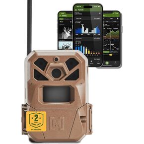 Moultrie Edge 2 Cellular Trail Camera - Auto Connect Nationwide 4G LTE - بناءً على الطلب 36 ميجابكسل صورة - 1080 بكسل مع صوت HD - نطاق الكشف 100 قدم - فلاش منخفض التوهج