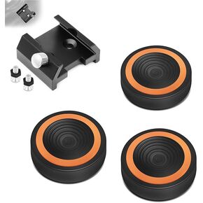Astromania Dovetail Mounting Base with 2 Holes for M4 Screws - Bundle with - Anti-Vibration Pads