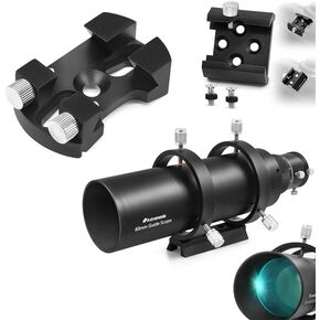 Astromania Dovetail Mounting Base with 4 Holes for M4 Screws - Bundle with - Universal Finder Shoe Base&Guide Scope 60mm