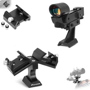 Astromania Dovetail Mounting Base with 2 Holes for M4 Screws - Bundle with - Dual Mount&Finderscope Starpointer