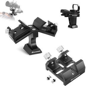 Astromania Finder Deluxe Telescope Reflex Sight - Bundle with - Dual Mounting Bracket&Universal Dovetail Base