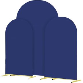 3-Piece Arch Cover for Wedding, Arch Spandex Fitted Covers 6FT 6.6FT 7.2FT Round Top Chiara Wedding Backdrop Covers Compatible for Birthday, Indoor Outdoor Party (White)