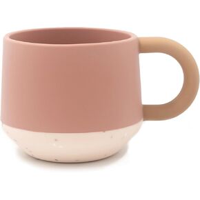 Yeah Baby Goods Silicone Mug (Terracotta/Blush Speckle) - BPA-Free, Non-Breakable Baby Mug - 10 oz Toddler Open Cup with Handle - Durable, Microwave & Dishwasher Safe Cups for Babies