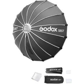 Godox Softbox Godox S85T 85cm/33.5in Quick Release Umbrella Softbox, Bowens Mount with Removable Front and Inner Diffusers for Photography, Live Streaming and Travel