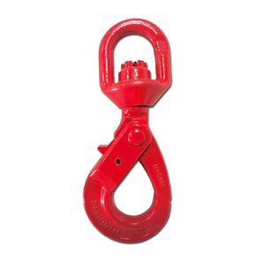 Swivel Self-Locking Hook 4410 lbs Heavy Duty Swivel Lifting Hook Swivel Lifting Hook Hoist Hook Sling Heavy Cargo 【2ton】