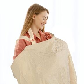 ManFaiSky Muslin Nursing Cover for Baby Breastfeeding - Lightweight & Breathable Breast Feeding Covers for Women, Adjustable Strap Multi-use Nursing Apron with Full Privacy, Floral
