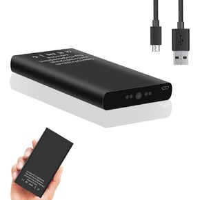 1080P 10000mAh Large Capacity Portable Power Bank Camera, 20 Hours Continuous Record Mini Security Nanny Cam with Gravity Sensor/Motion Detection/Night Vision—No WiFi No Audio