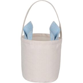Easter Baskets for Easter Eggs Gifts, Easter Gifts Basket with Bunny Ears (Pink)