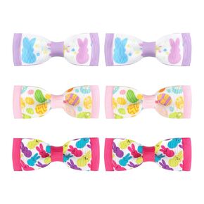 Easter Velvet Bow Hair Clips for Baby Girls Alligator Bow Clip Easter Bunny Ears Flower Clips Hairpin Easter Hair Accessories for Infant Toddler White
