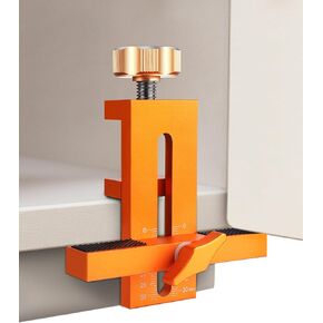 Cabinet Door Mounting Jig, Cabinet Door Installation Positioner for Easy Door Support & Alignment Tool, Hinge Installation Jig for Base Cabinets, Clamps up to 1 9/16", Perfect for DIY & Professionals