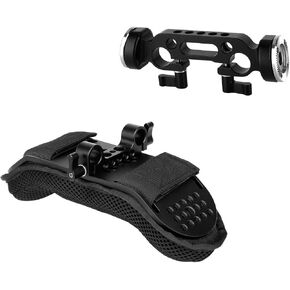 NICEYRIG 15mm Shoulder Rig Pad with Railblock, Rosette Mount 15mm Rod Clamp Applicable for Rosette Handle