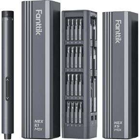 Fanttik E1 MAX Electric Precision Screwdriver & X5 Max MANUAL Precision Screwdriver Set, 52-in-1, 5/32''Hex, Repair Tool Set for Phone Camera Laptop Watch