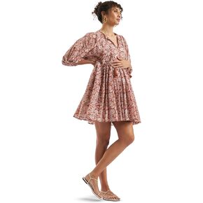 Cali Nursing Dress Amber/White