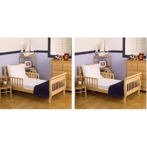 NoJo 3 Piece Toddler Sheet Set, White (Pack of 2)