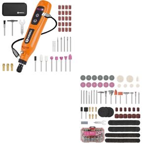 HARDELL Mini Cordless Rotary Tool 3.7V&230pcs Accessories(Pink)