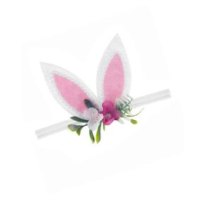 JustMyDress Easter Baby Bunny Headband Flower Easter Day Headdress Rabbit Ear Hairband JHE11 (C2)