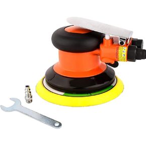 5" Air Random Orbit Sander, 10,000RPM Heavy Duty Dual Action Pneumatic Palm Sander, Silver