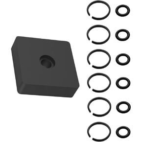 (6 Sets)3/8" Impact Retaining Ring Clip with O-Ring, Fits for Mmiwauukiiii Cordless Type Impact Wrench, Retainer Ring Anvil Install Tool Included