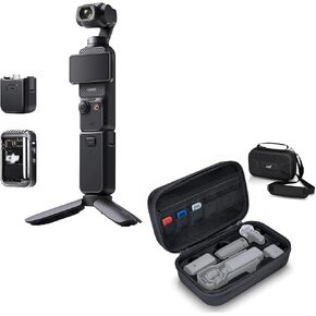 ملصقات حماية من طراز Osmo Pocket 3 + Osmo Pocket 3 CASE: Film Protect Cover Cover Cover Cover Protector Film For Osmo Pocket 3 مع قذيفة صلبة Osmo Pocket 3 ، حقيبة Portable Eva Protect