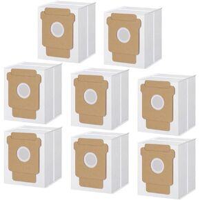 Q0520 Dust Bags Compatible with iRobot Roomba Vacuum 2 Essential Robot with AutoEmpty Dock Q052 Vacuum Cleaner, iRobot Roomba Vacuum Bags Replacement Parts Disposal Bag Accessories Kit (8 Pack)
