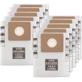 10 Pack 90668 shop vac bags for 2-2.5 gallon Type B shop vac filters, All Around EZ QAM70 90668/549712 9066800 9066833 L250 and CMXZVBE38774