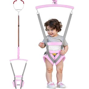Slevoo Baby Jumper, Baby Door Jumper Quick Set up and Easy-to-use, Fun Bouncer for Active Play Over 1 Year Old, Pink