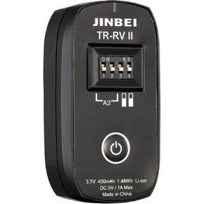 Jinbei TR-RVII 3.5 مم مستقبل فلاش 2.4 جيجا هرتز اللاسلكي المتوافق مع الفلاش لديه 3.5 ملم جاك الزناد السرعة عن بعد الزناد